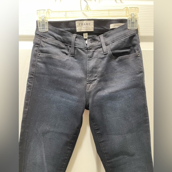 FRAME Denim Le High Skinny Triple Fringe-hem Jeans Size 24 - Picture 3 of 15